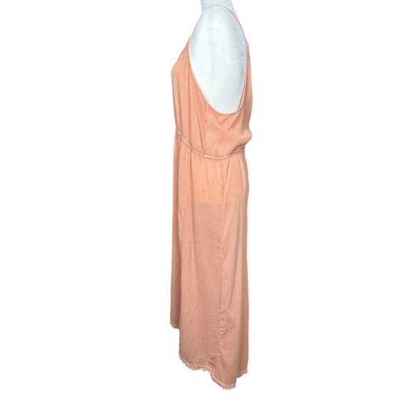 Anthropologie Daily Practice Pink Acid Wash Racerback Tank Dress Large High Low - Picture 5 of 11